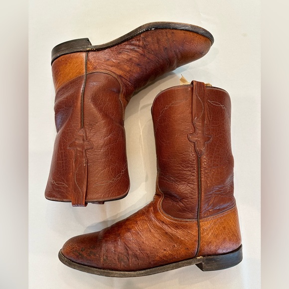 Vintage Lucchese L8009 full quill ostrich men’s 9.5D - Picture 1 of 5